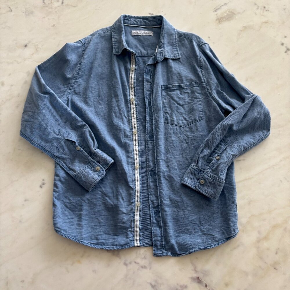 Boys Zara Chambray Shirt - Size 10